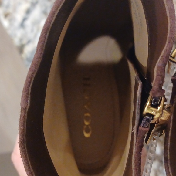 NEW Coach Carter Brown "Maple" Suede Pointed Toe High Heel Bootie - Picture 13 of 16